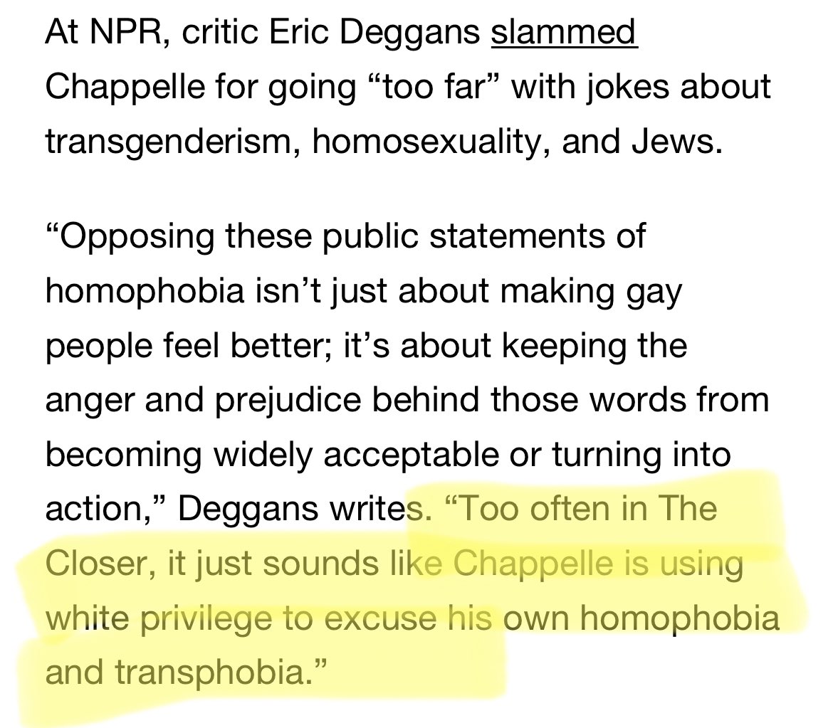 BadDriverApp's tweet image. Wtf are they talking about? Chappelle is imposing white privilege on people?!?! 🤔 🧐