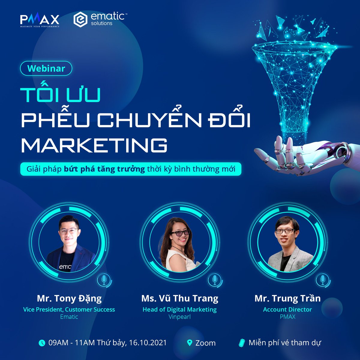 ⚜️[Webinar] New Normal Period Growth Breakthrough Solution ⚜️

Link to sign-up: pmax.com.vn/webinar-giai-p…

Calling our Vietnam network to come and join our very first collaborative webinar with PMAX.

🕒 Time: 09h00 - 11h00 Saturday, October 16, 2021