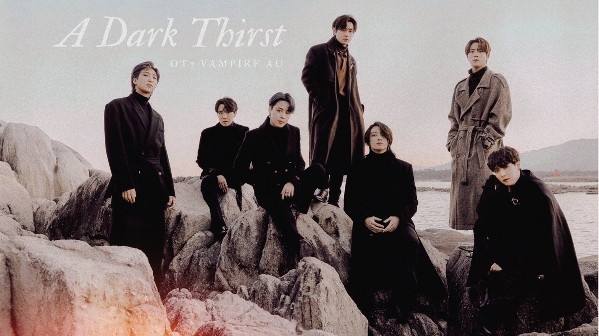 elle_moonchild7's tweet photo. A Dark Thirst [poly ot7 vampire AU]

Abandoned vampling Jungkook finds himself at the Academy—a sprawling institution that educates immortal minds. With much to learn the coven of Hall 7 take in the unique vampling to care &amp; nurture him in his new immortal life.

🔗AO3 link below https://t.co/KnuO7QaagY