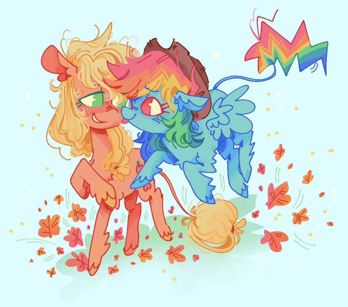 astro_eden's tweet photo. 🌈 appledash in autumn! 🍁 https://t.co/I5mMFbXedT