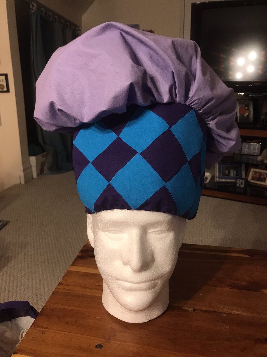 MrsKaderbeck's tweet photo. When your friend and his dear wife ask you to make Strawberry Shortcake hats for their Halloween Costumes, you drag out your sewing machine and try your hardest #strawberryshortcake #purplepieman https://t.co/sUyOCCLBRW