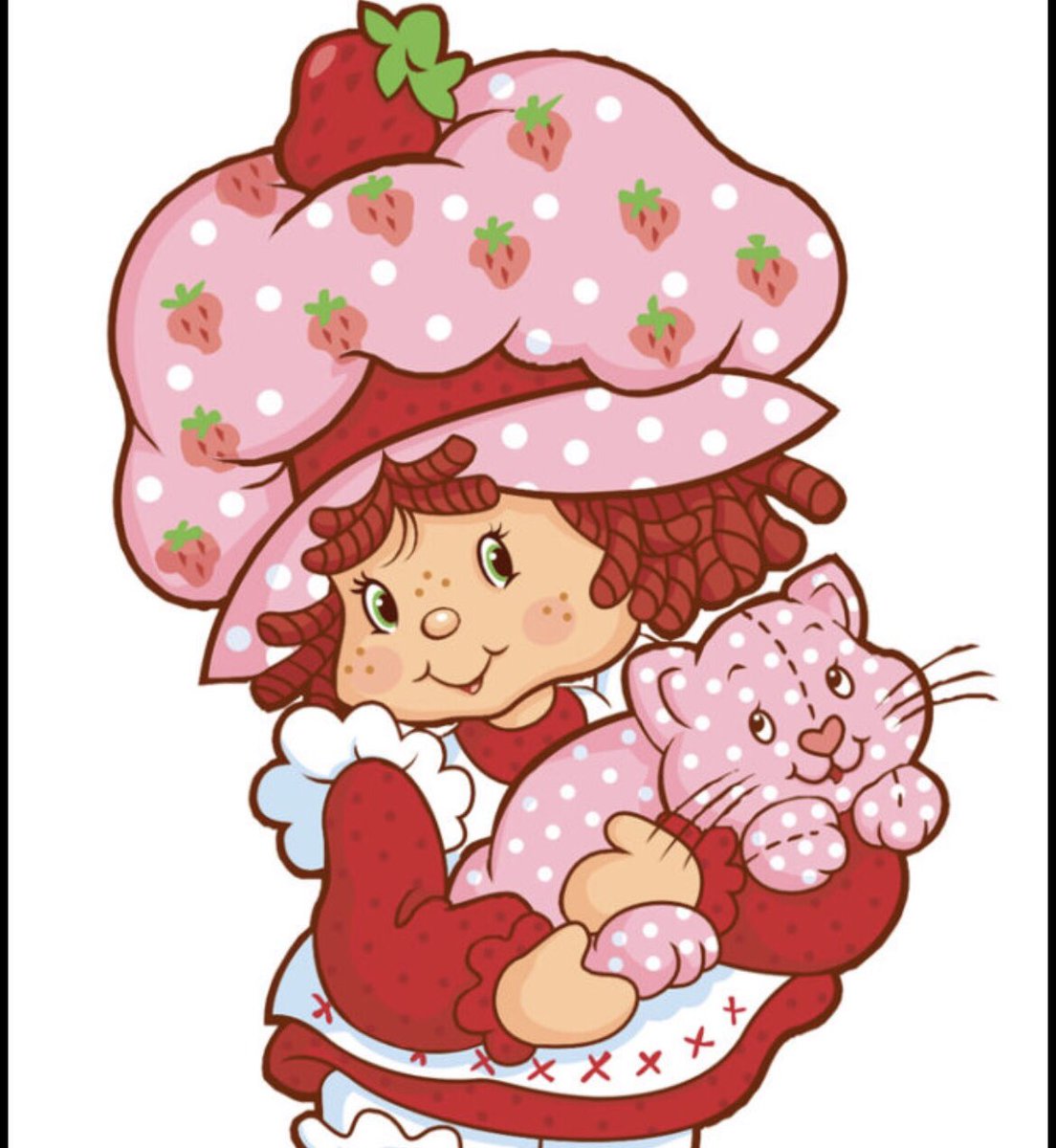 MrsKaderbeck's tweet photo. When your friend and his dear wife ask you to make Strawberry Shortcake hats for their Halloween Costumes, you drag out your sewing machine and try your hardest #strawberryshortcake #purplepieman https://t.co/sUyOCCLBRW