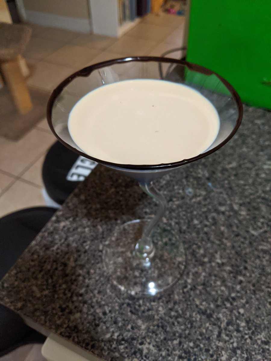 Perfecting this month's book club cocktail 🍸+ 🍫. It's a tough job, but someone has to test the recipe. 😉