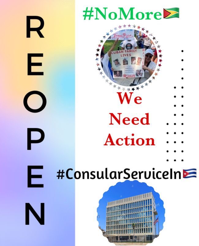 Pleaseeeee reopen the embassy @POTUS @Cartajuanero @SenatorMenendez @ABlinken #ConsularServicesInCuba #FamiliesBelongTogether #ReopenUSHavEmbassy #WhiteHouse