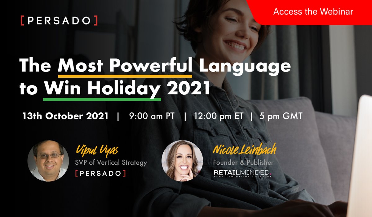 Learn what 10 billion customer impressions tells us about what language to use this holiday season. Join the  webinar this Wednesday 10/13 for data-driven insights from <a href="/Persado/">Persado</a> and <a href="/RetailMinded/">Retail Minded</a> bit.ly/3EW1xQd #cmo #ai #ecommerce