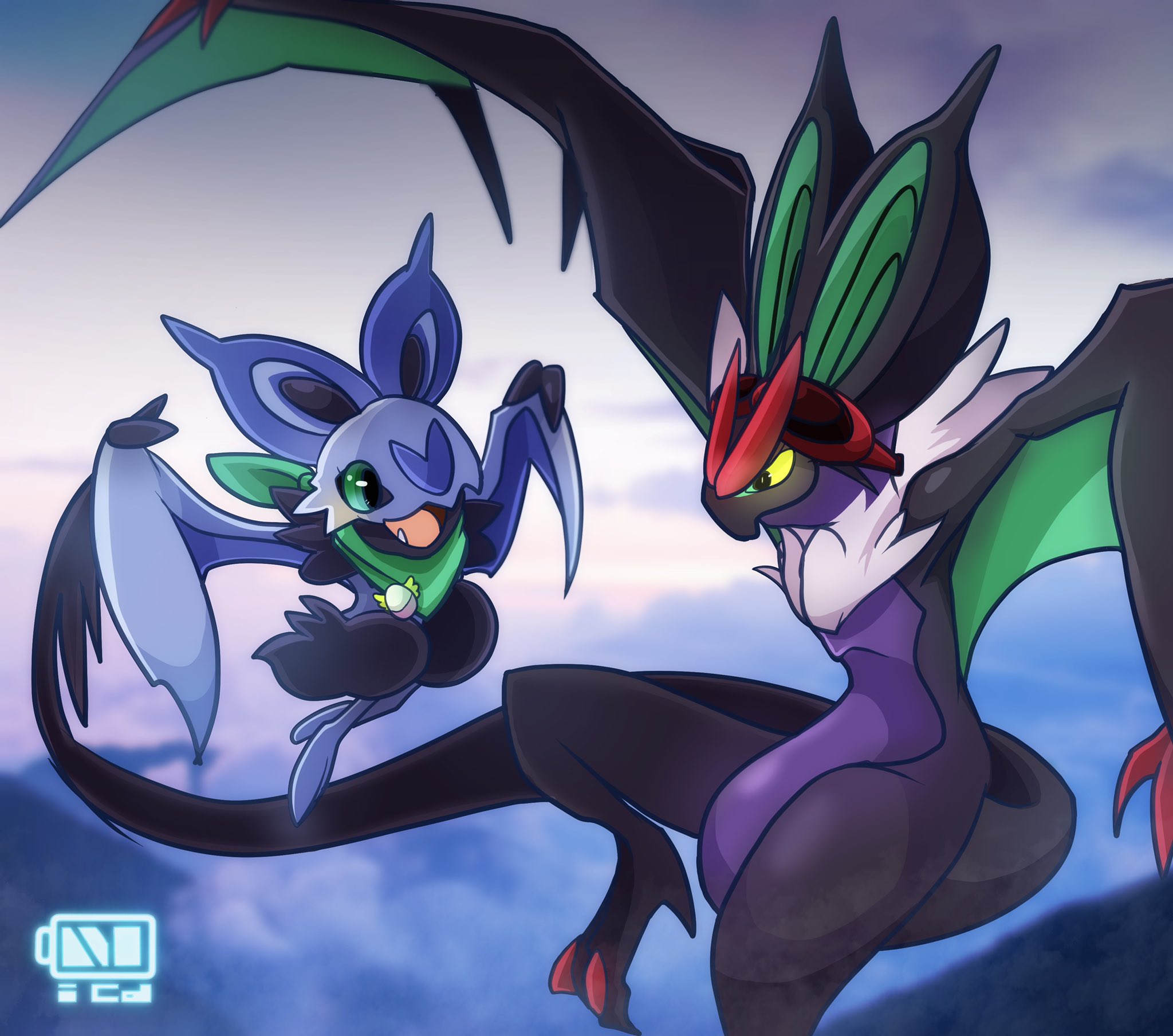 Twitter 上的 二角 ニッカド オンバットとオンバーン ポケモンイラスト T Co Rnwdibqwek Twitter