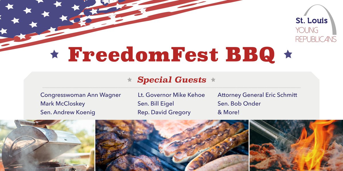 Exciting news! We've moved our event to a larger venue! Our #FreedomFest BBQ will now be held at the GOP Headquarters in Fenton! Get details on the new location and RSVP here:
bit.ly/2Wc0sSW #MOLeg