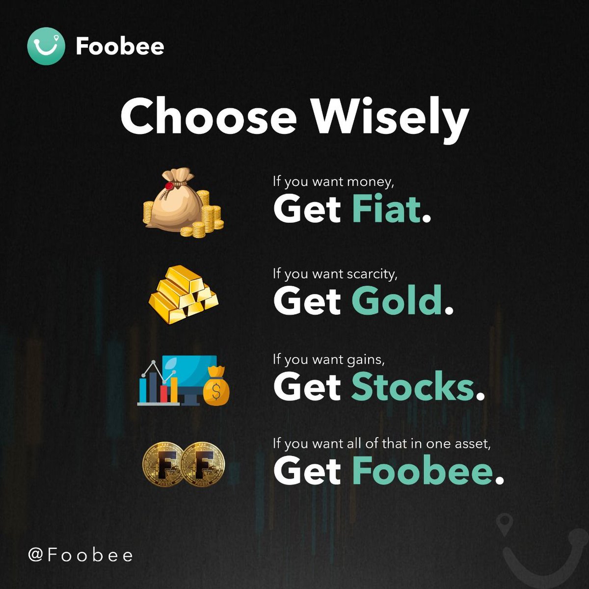 foobeeapp's tweet photo. Make sure you choose wisely.
https://t.co/cA7XTe7M7F
Why have these 3 when #FooBee does them all?
#Cryptocurrencies #Investing #Token https://t.co/t4HCalRlov