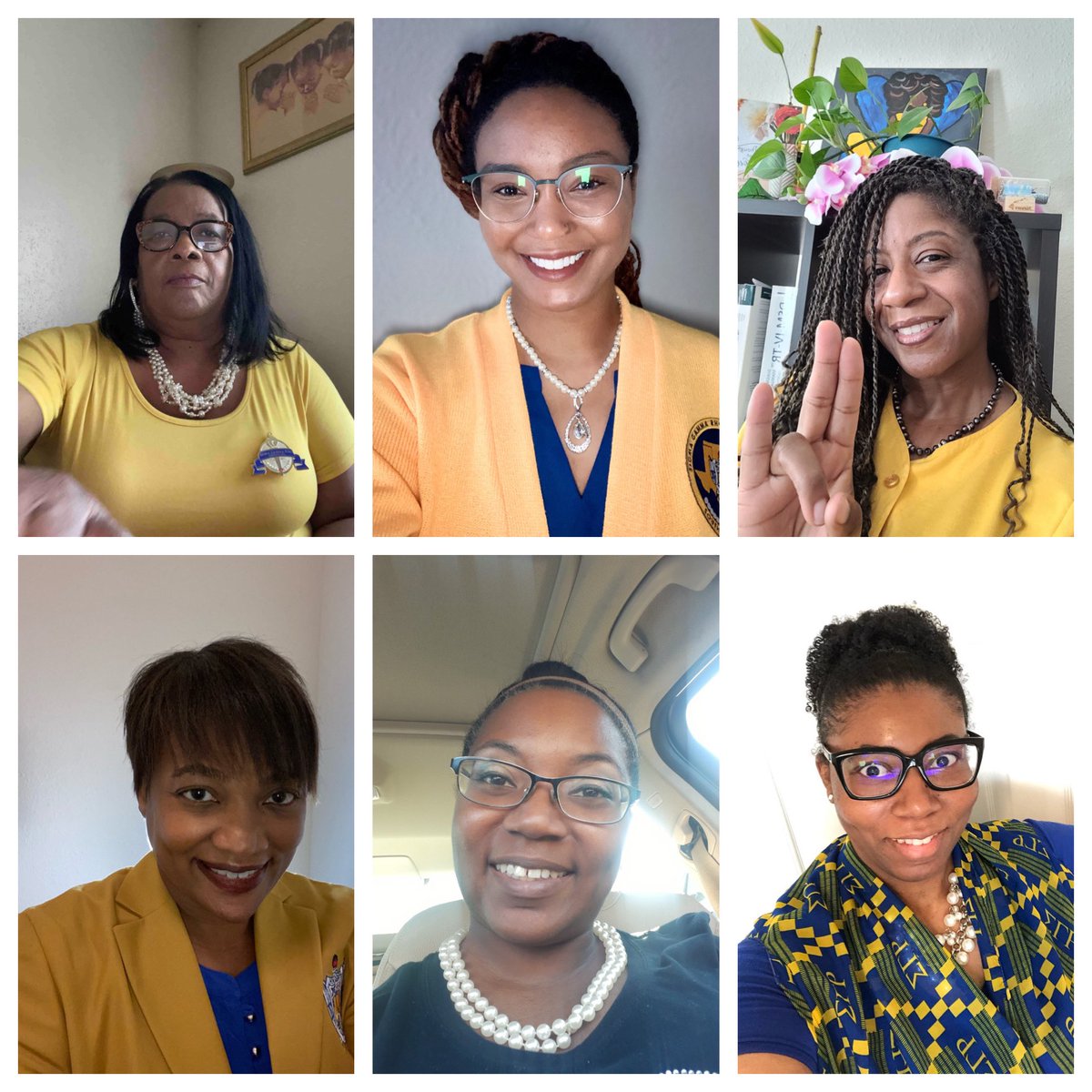 sgrhomocity's tweet photo. Look at our gorgeous ETS Sorors attending our virtual Area III meeting! The Super Southwestern Region always shows up and shows out 🐩💙💛!!
#SigmaSWR #LeadWithLoveAndExcellence
#sigmagammarho #sgrho #EliteETS #MoCityPretty🐩 https://t.co/dWdYW8ieJI