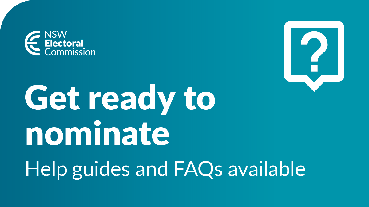 Getting ready to nominate as a candidate in the upcoming Local Government elections? 

Visit our website for handy help guides and FAQs to make sure you’re prepared to submit when nominations open: bit.ly/3woHmVN