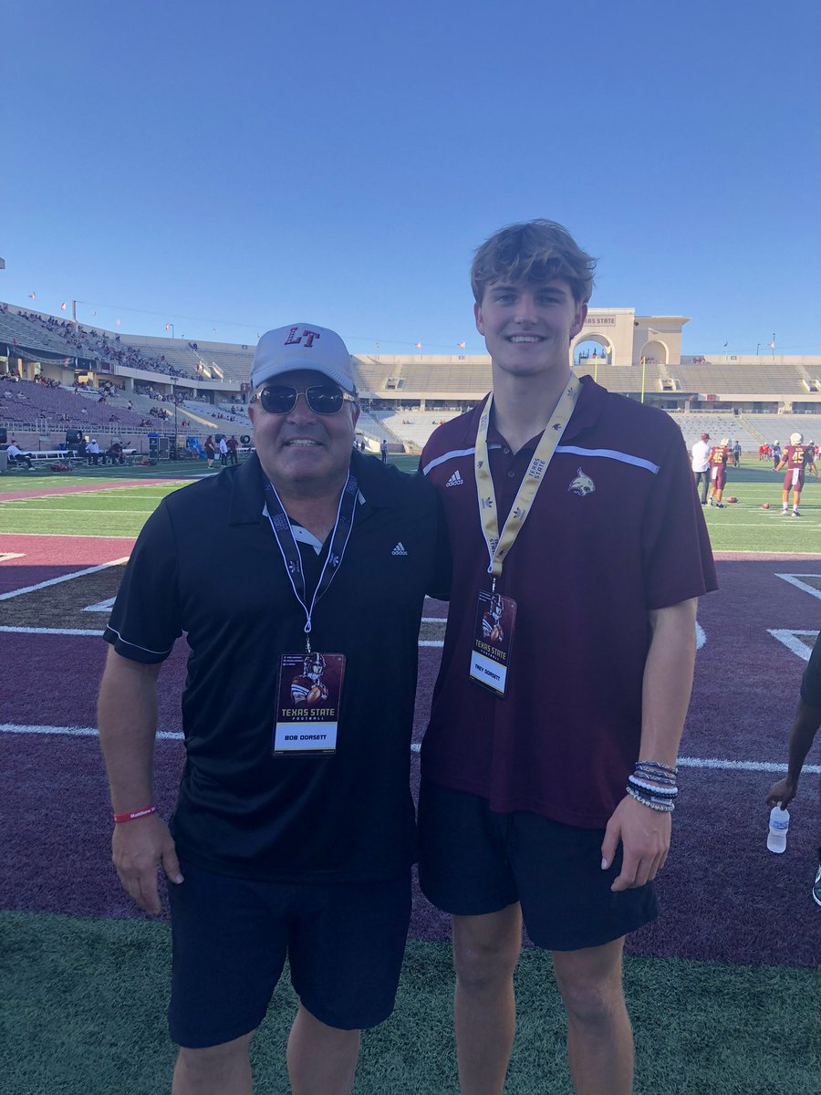 Had a great time at the Texas State game this weekend! Thank you @ReeceBarlow6 and the rest of the coaching staff for the invite! <a href="/TXSTATEFOOTBALL/">Texas State Football</a> #EatEmUpCats