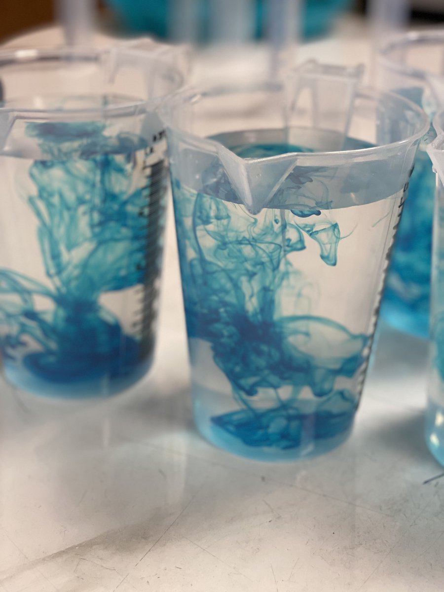 LMSD_MrsBrewer's tweet image. Ask your 4th grader about our water experiment 🧪 from Friday! Watching the blue dye disperse was part of the learning experience! #fourthgradescience #scienceisfun #wateronearth #LM_schools #LMSD