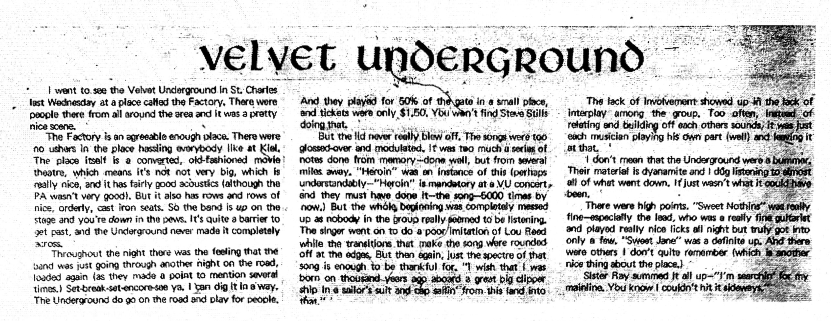 jesse jarnow on Twitter "the doug yuleera velvet underground play st