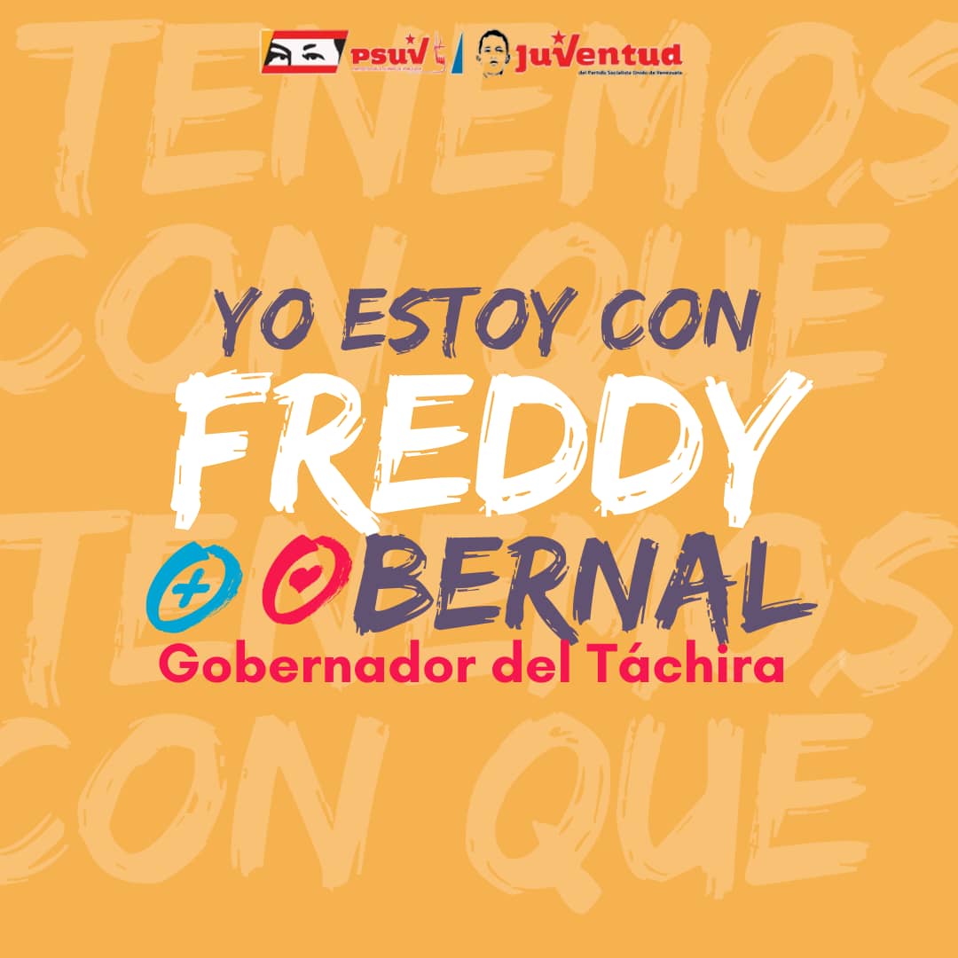 #Aquí #todos los #Tachirenses dicen:
💛Yo
🖤Estoy
❤Con
🌟Freddy Bernal🌟 
#Gobernador del #Táchira