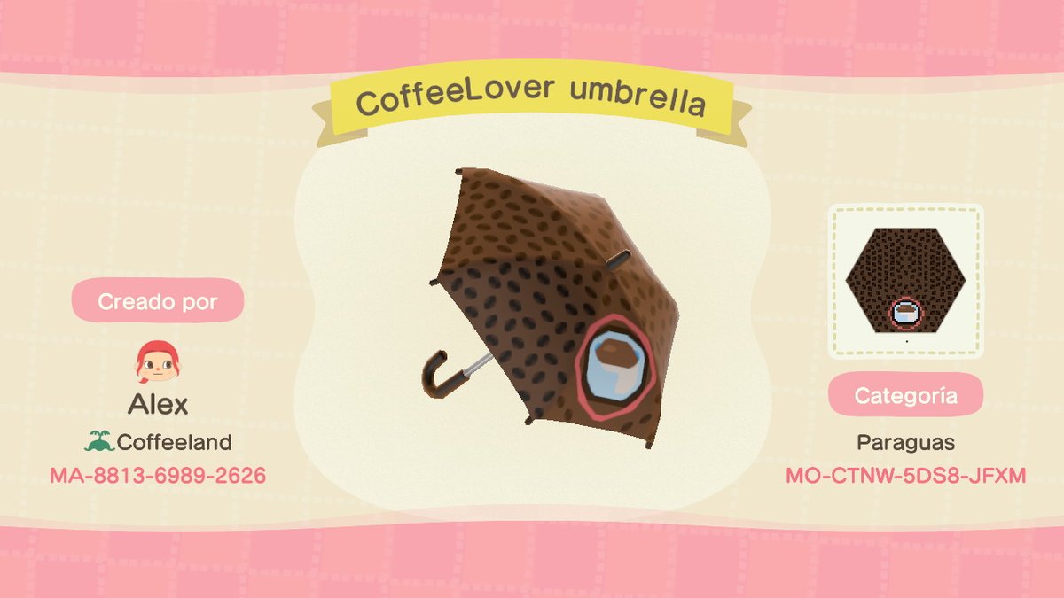 Alex64491080's tweet photo. Desde Coffeeland Para Fanaticos del café sombrilla #coffeefanatic #coffee #AnimalCrossing #ACNH #NintendoSwitch https://t.co/NBCb5TOxmG