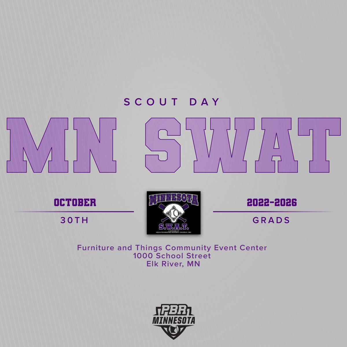 PBR MN SCOUT DAY- <a href="/mnSWAT/">mnSWAT</a> 

MN SWAT
🗓 Oct. 30th
📍 Elk River Event Center
👨‍🎓 2022-2026

#BeSeen