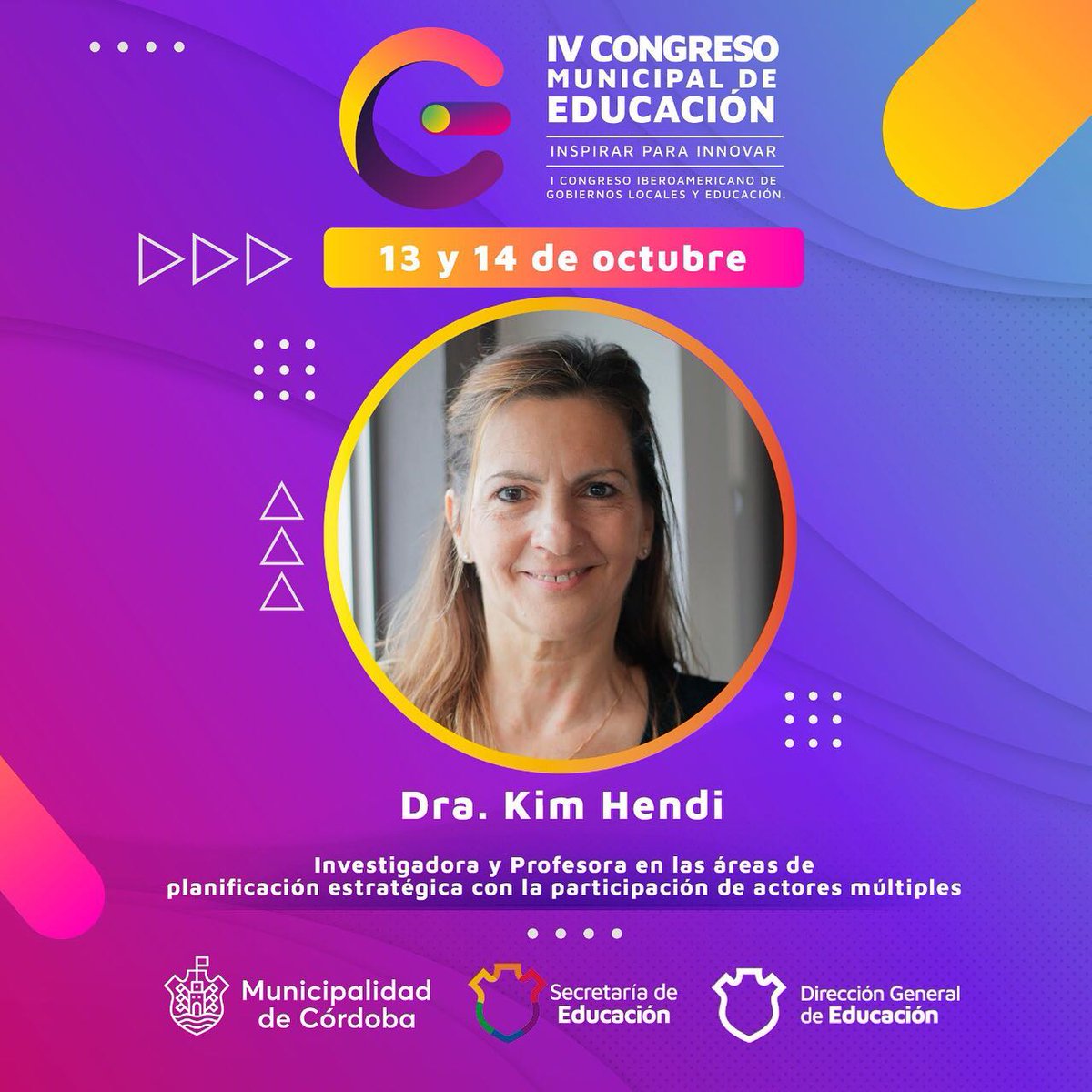 Greetings! Pleased to be presenting at the IV Congress on Innovation in Education, City of Córdoba, Argentina
October 13 y 14, 2021
Here’s the link to register free: cme.cordoba.gob.ar

#innovation  #education #artdisruptive #change