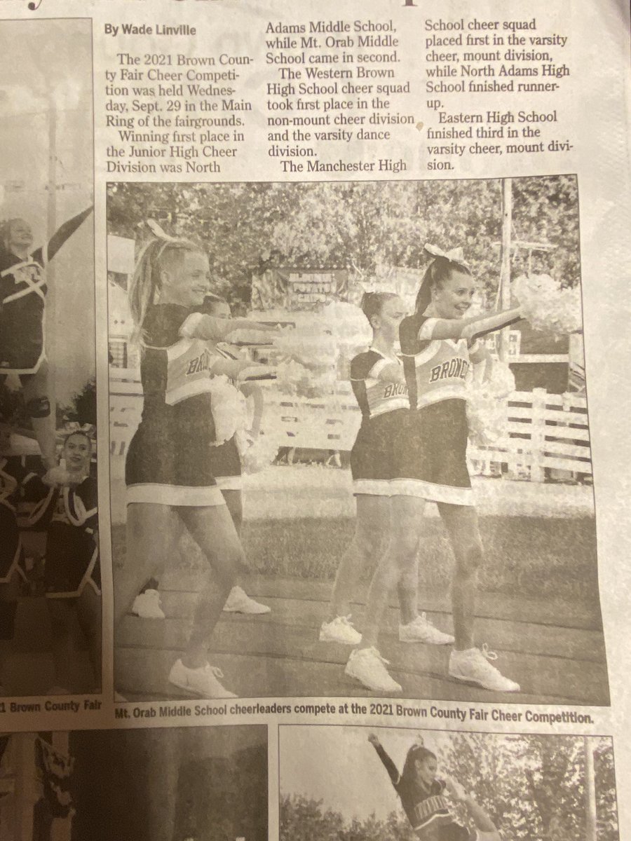 herrmj12's tweet photo. Pic of MOMS Cheerleaders competing at BC Fair in ⁦@BCPressSports⁩ ! ⁦@wbhsathletics⁩ #WBPride https://t.co/TaFEWr7UpZ