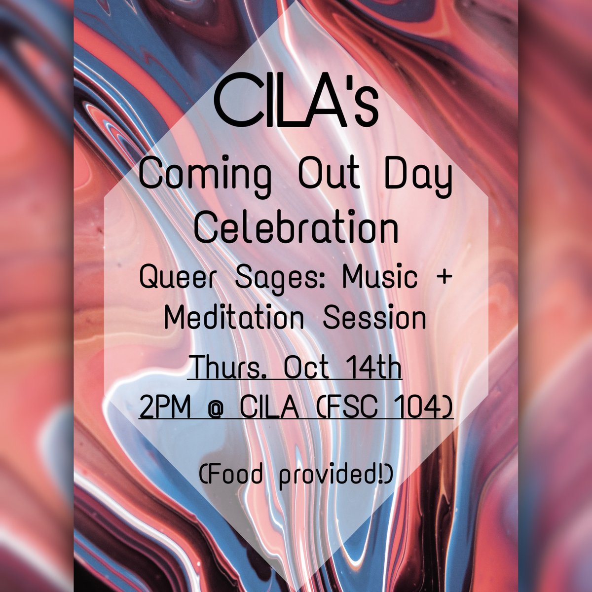 DiversityCougs's tweet photo. Join CILA in welcoming Leeza Victoria Edwards who will be a presenter at our ‘Coming Out Day’ celebration on Oct 14th! Leeza will be holding a ‘Queer Sages: Music and Meditation’ in-person gathering, centered on mindfulness &amp; meditation through dialogue &amp; music💖✨ https://t.co/r00w5zHCEB