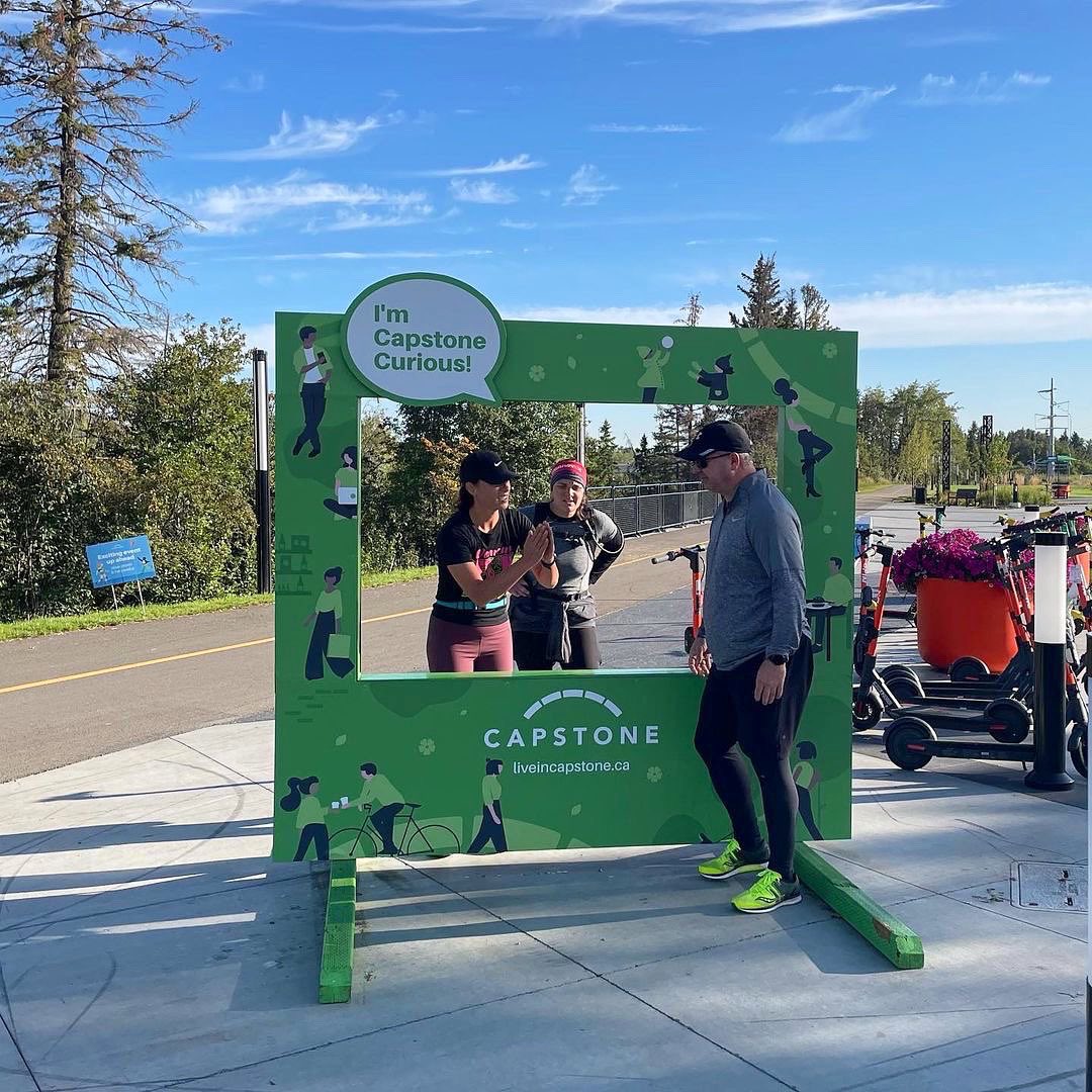 Come explore Capstone &amp; enter to win a gift card to <a href="/wildbrewingco/">Wild Brewing Co.</a>: Snap a photo with the giant photo frames and share it on social media, tagging @LiveInCapstone and #CapstoneCurious.

The giant photo frames are located along Riverwalk and across the street from <a href="/carnivalrd/">Carnival Red Deer</a>.