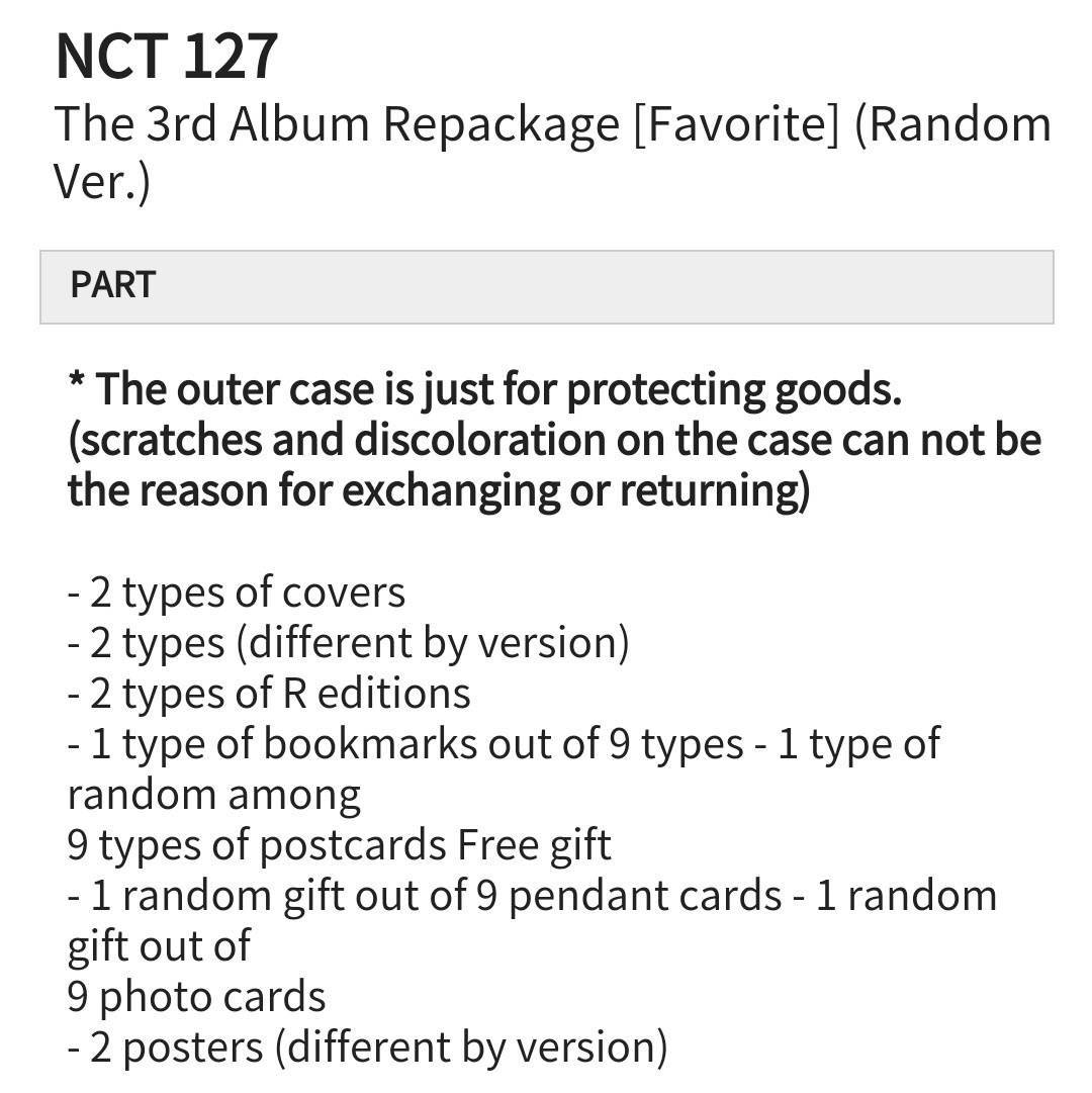Pre-Order ALBUM REPACKAGE NCT 127 - FAVORITE × KTOWN4U

💸 300k / DP 150k ( est 500gr)

! Random ver ! ( Take 2 = set)
✓ Bersih ina
✓ inc. Ems+tax
✓ Disc.Reseller
❌ Packing
🏡 Jakarta Utara
Close : 23 Okt
💳 BCA / DANA

Minat? Dm