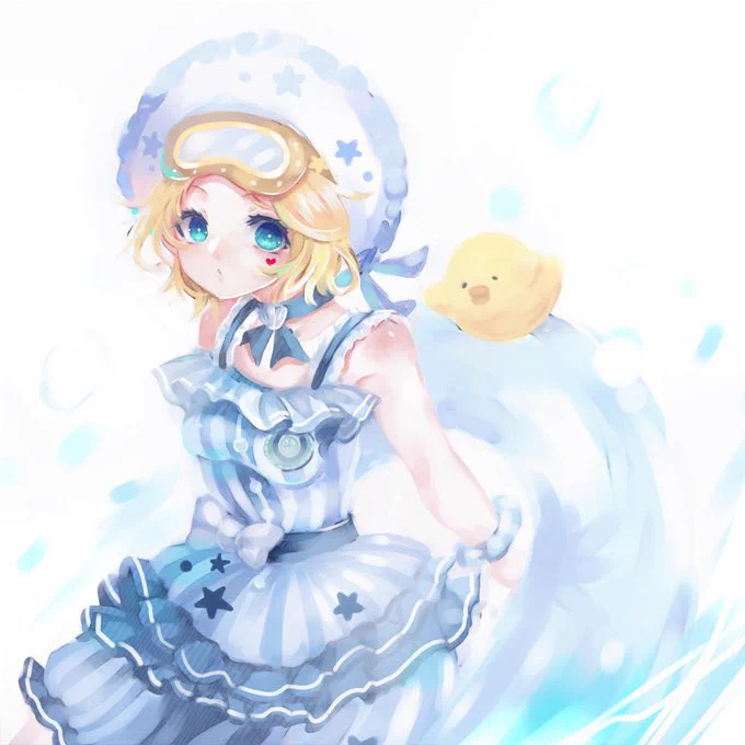 #秋だけどまだ全然暑いので水着絵再掲してもいい 
暑いんだか寒いんだがよく分からない時期ですよね_:('ω`」 ∠):_ 