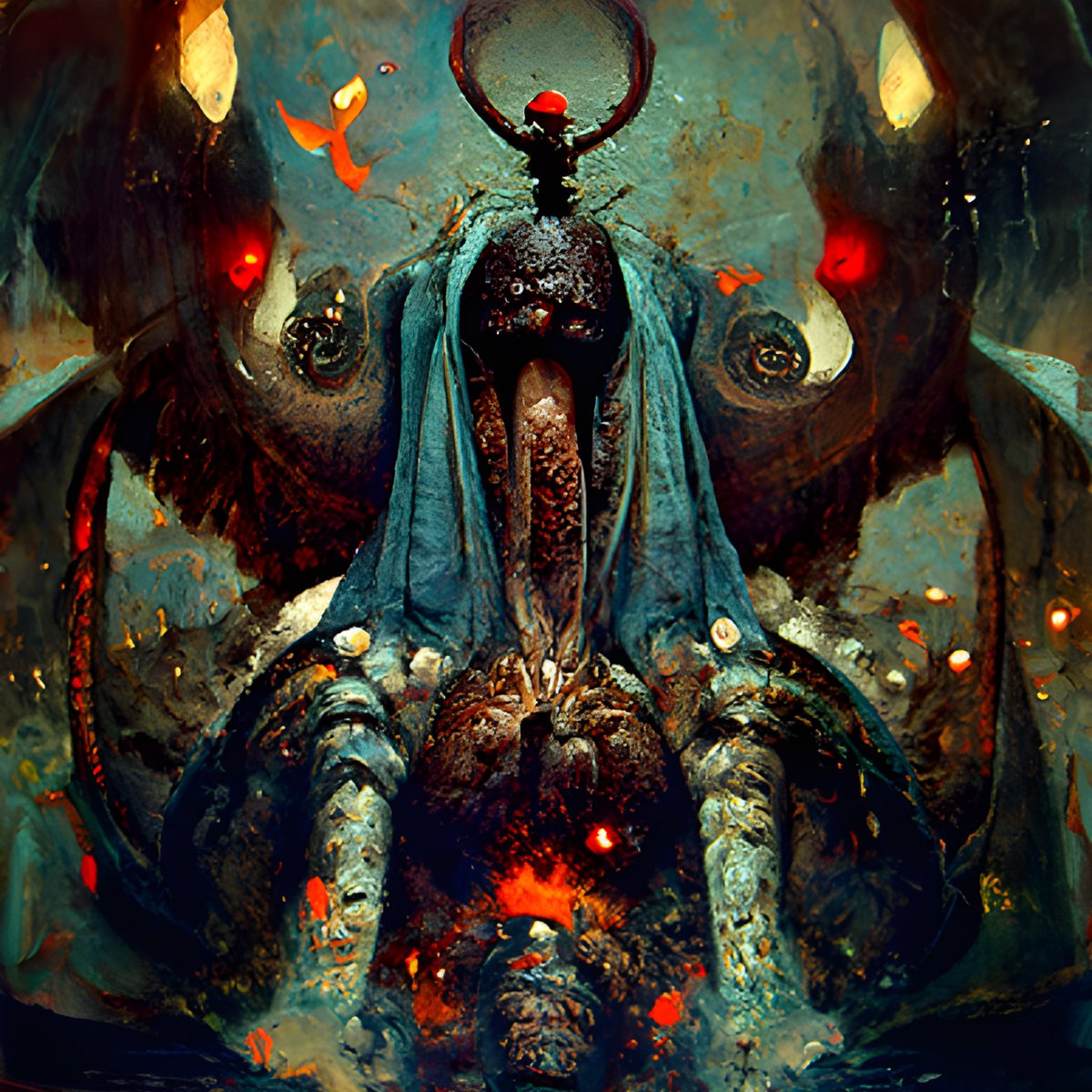 The First Guardian 

the first in a series of 10 guardians is now live on <a href="/hicetnunc2000/">h</a> 

1/1 single edition 10 tez

hic.art/415887

#hicetnunc #hictober #hicetnunc2000 #CleanNFTs #nft #nftart #darkart #aiart <a href="/images_ai/">Images AI</a> #NFTcollectible #nftcollectors