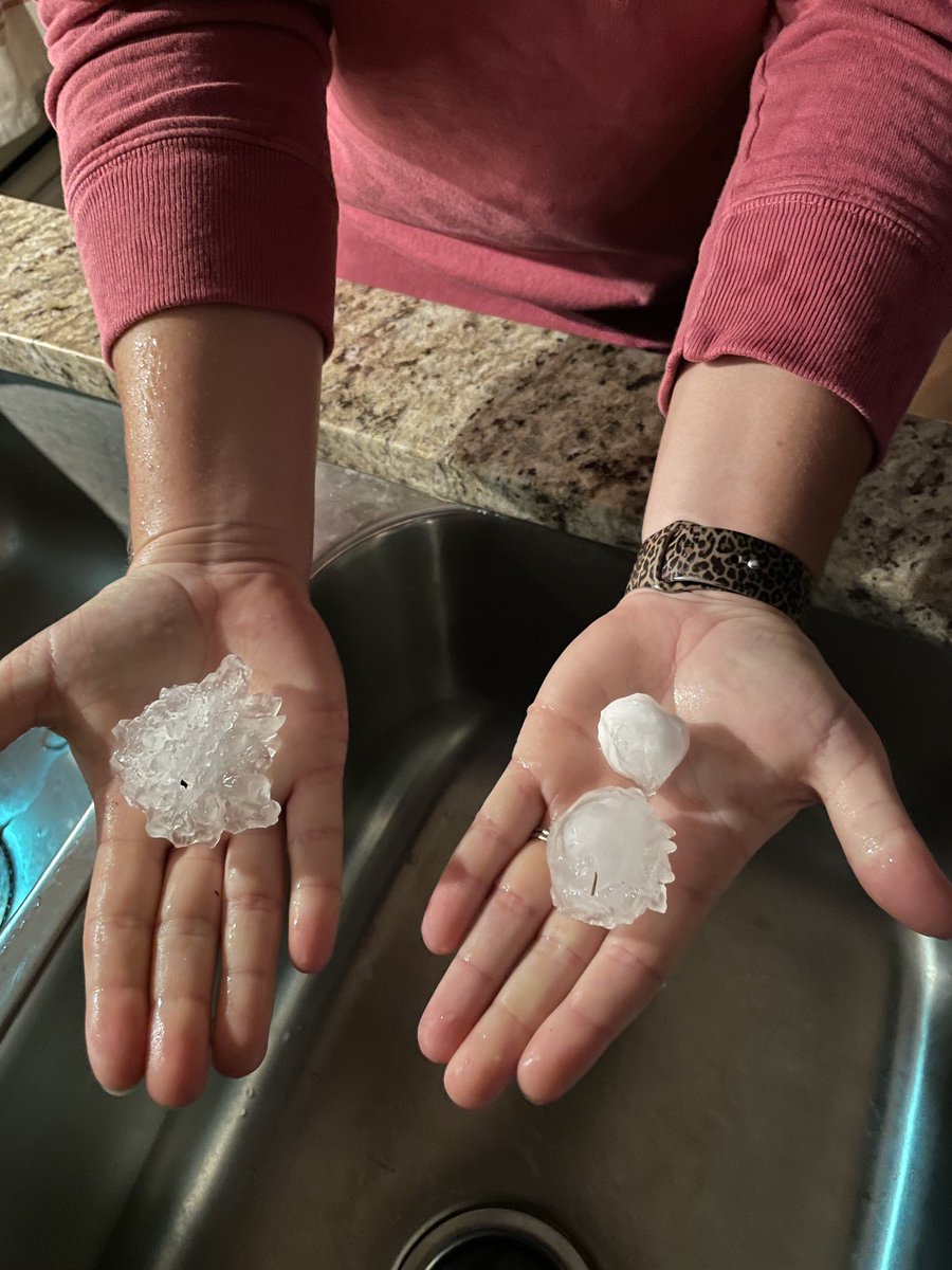 Hail from Norman near East 12th and Tecumseh Rd. Lots of hail, but no where near the severity of the late April storm that hit here. <a href="/KOCOdamonlane/">Damon Lane</a> <a href="/koconews/">koconews</a>
