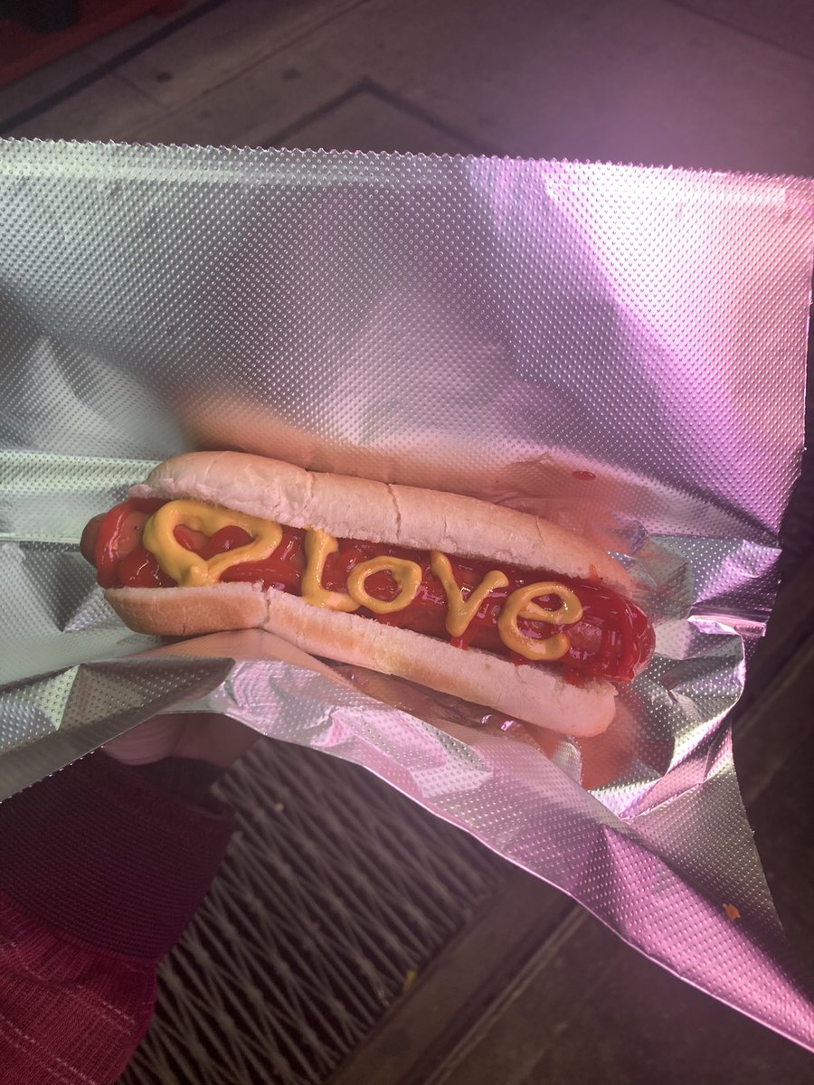 The hot dog man just handed this to me