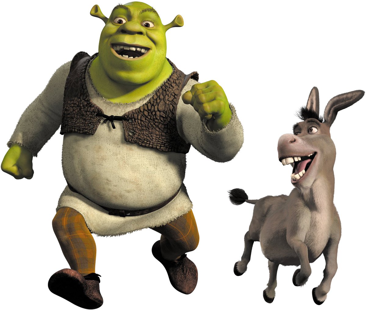 Another great one, Shrek and Donkey running.