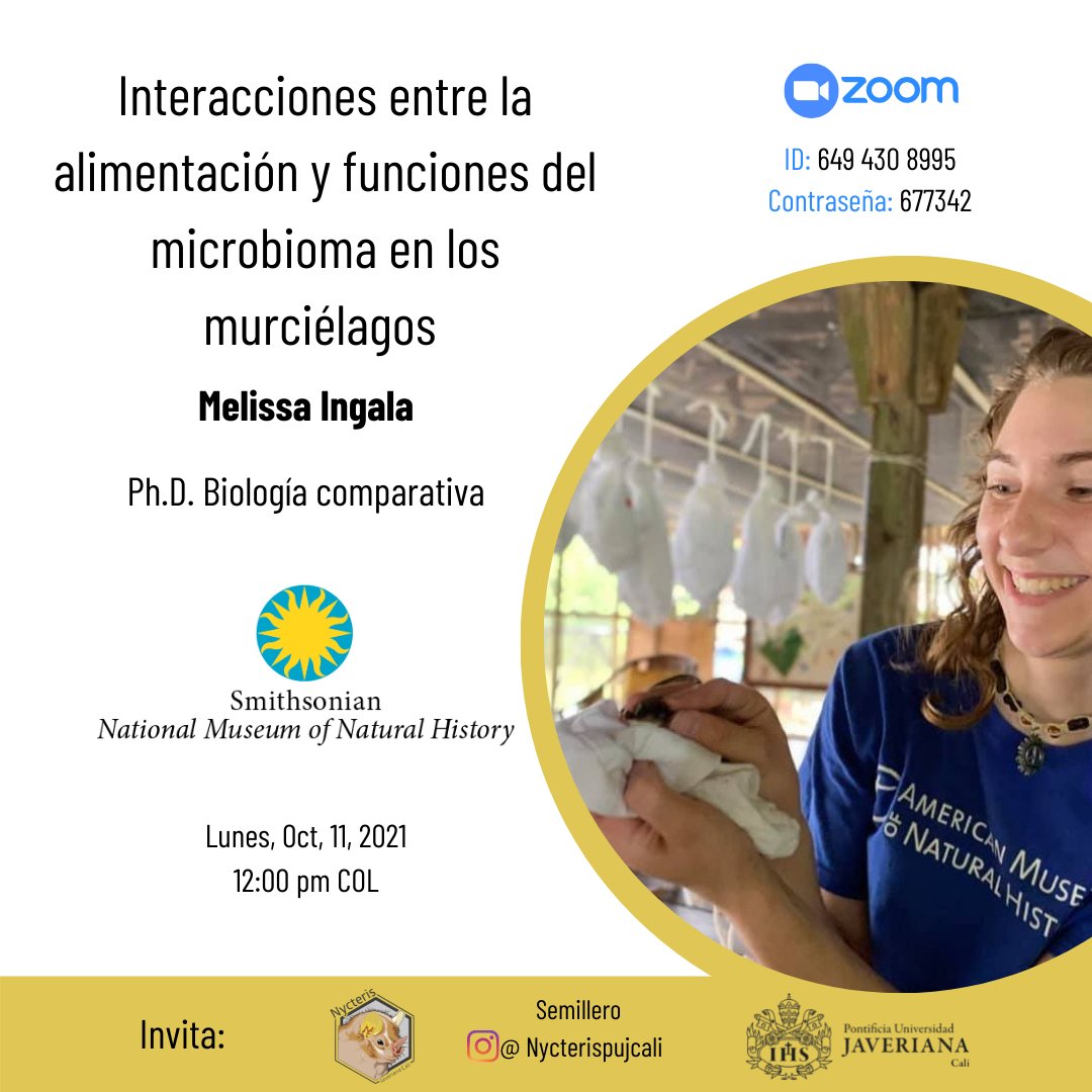 danny_cu's tweet photo. Los 🦇🦇🦇 tienen un universo impresionante en su interior que apenas comenzamos a comprender. @bat_biomes nos descubrirá algunos de estos misterios. ¡No faltes a la cita! 👇👇👇
Invita: Semillero Nycteris de @javerianacali https://t.co/kOAa8JEnEp