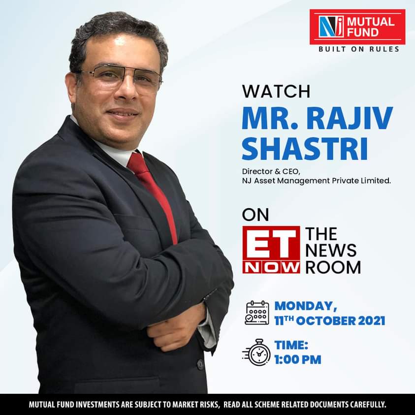 prashkak's tweet photo. Watch Mr. Rajiv Shastri, Director & CEO at NJ Asset Management Pvt. Ltd. live on ET NOW at 1:00pm on Monday, 11 October 2021.
#BuiltOnRules
#NJMutualFund
#Investments #mutualfunds #BalanceHaiTohBehtarHai
#NJ
#MutualFundsSahiHai https://t.co/sbuSiTri7n