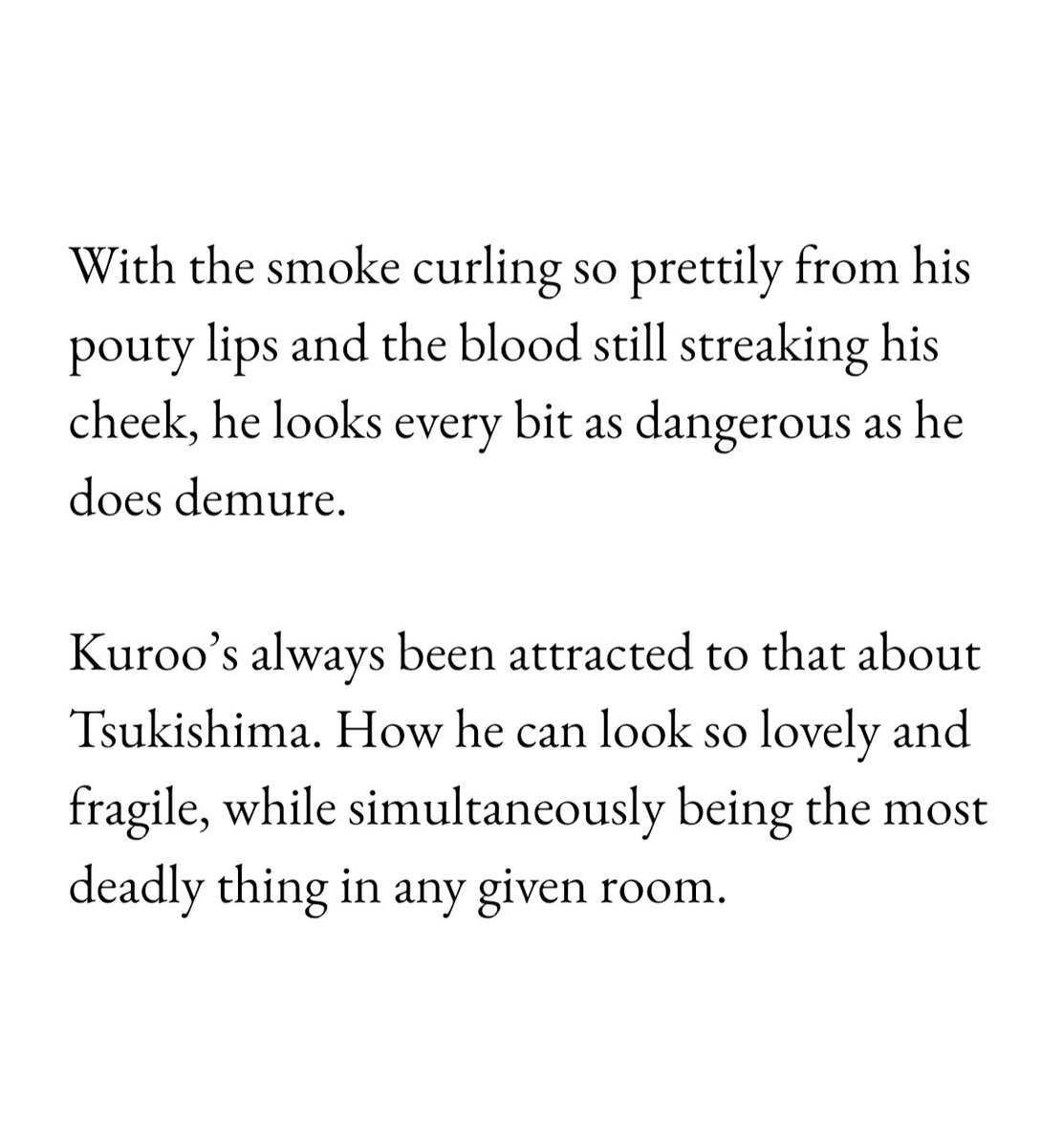 oiiblondie's tweet photo. halfway home | 5.1k | rated e

kuroo and tsukki are sent on an ~exotic~ mission

https://t.co/Cq05qmpVOC

late entry for #KrtskIndulgenceWeek [day 2 - strippers &amp; spies] https://t.co/ThYUrRLGAU