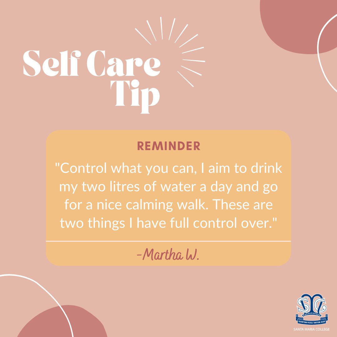 Happy Monday ☀️ To kick off this week we wanted to share a Self-Care Tip given to us by Martha! She reminds us to control what we can and take some time for yourself throughout the day #ACommunityOfCourage #DareToDoAsMuchAsYouAreAbleSantaNorthcote
