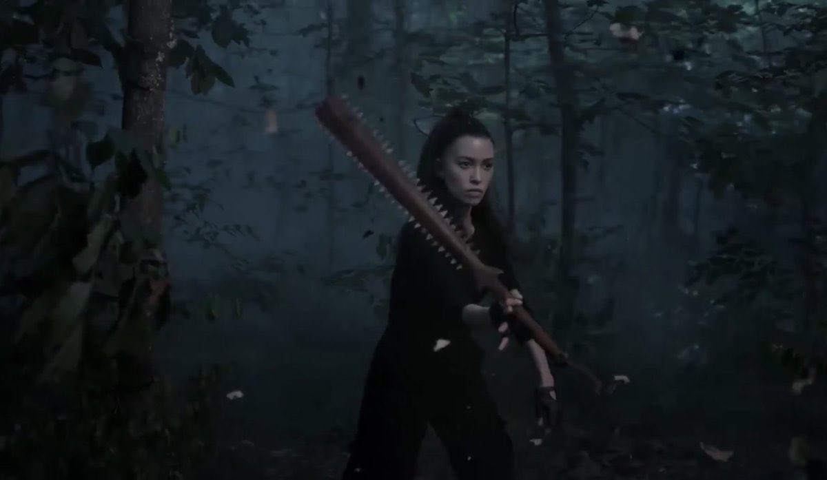 Obsessed with Rosita's weapon. #TheWalkingDead