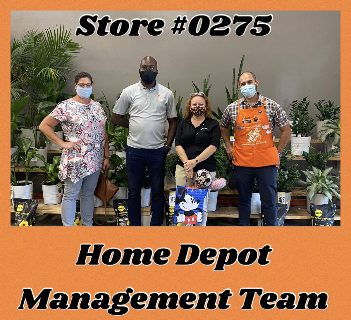 M5Lorie's tweet photo. Here’s what Great Leadership looks like at #yourOPHD 💥We Appreciate Our ASMs for the way they lead by example each day!🍊Thank You Tami for stepping up to fill in as our Temporary Store Manager 🤩 Loved working with you! #HomeDepot #BetterTogether #teamwork https://t.co/7xH0sANYCM