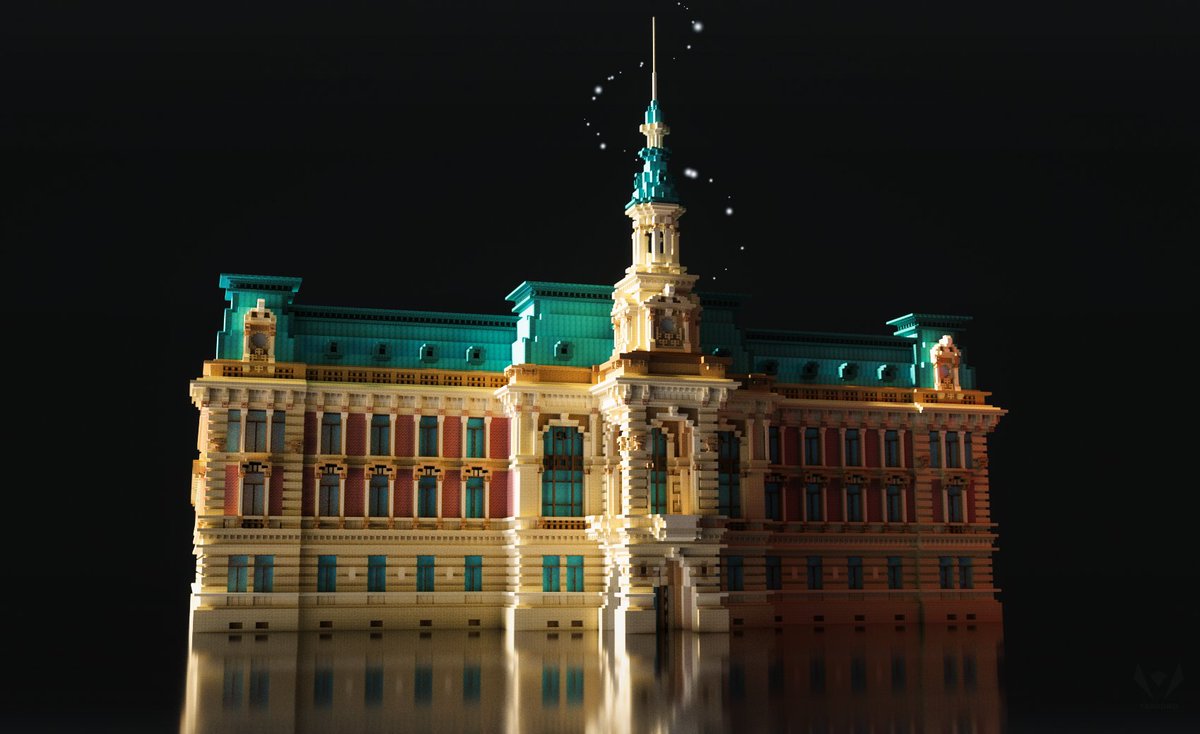 Gigeno's tweet image. Building of Baku City Executive Power
Render by @_TerrorQ 

#Minecraft #minecraft建築コミュ