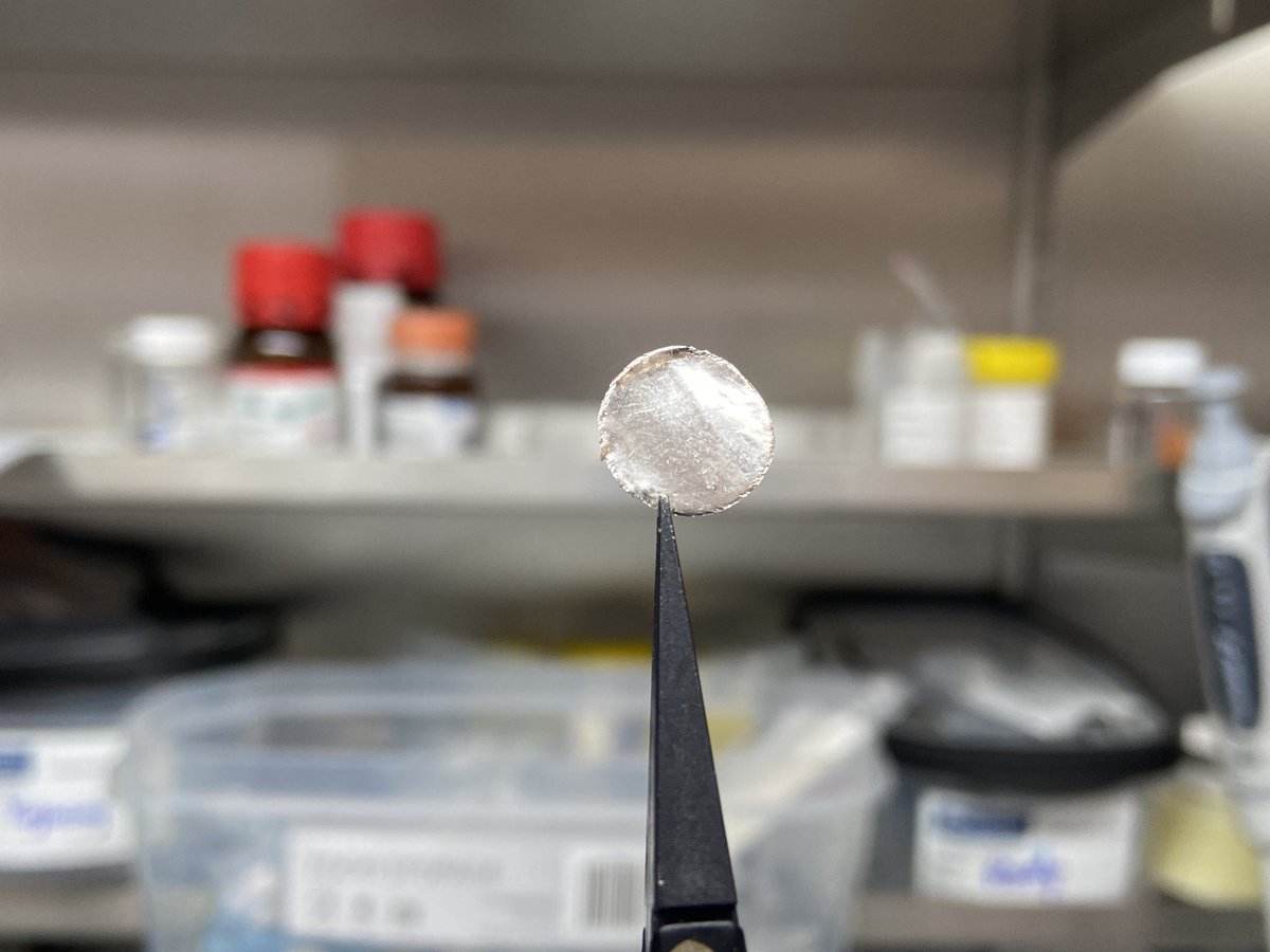 XinSong_MSE's tweet photo. How to use isotope labeling method to track the lithium ion pathway in the solid-state electrolytes(SSEs).
#solidstateelectrolyte
#UoA
Part 1. Sample preparation
Here, we use Li6 to replace the Li7 during lithium ion plating and stripping.
1. Clean the surface of bulk Li6.
2. https://t.co/KRbnDGOLuw