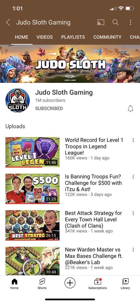 BarryyBeast's tweet photo. @JudoSloth  1M !!!!!!!!!!!! Time to upload the video…. Congratulations https://t.co/22uQmS34uv