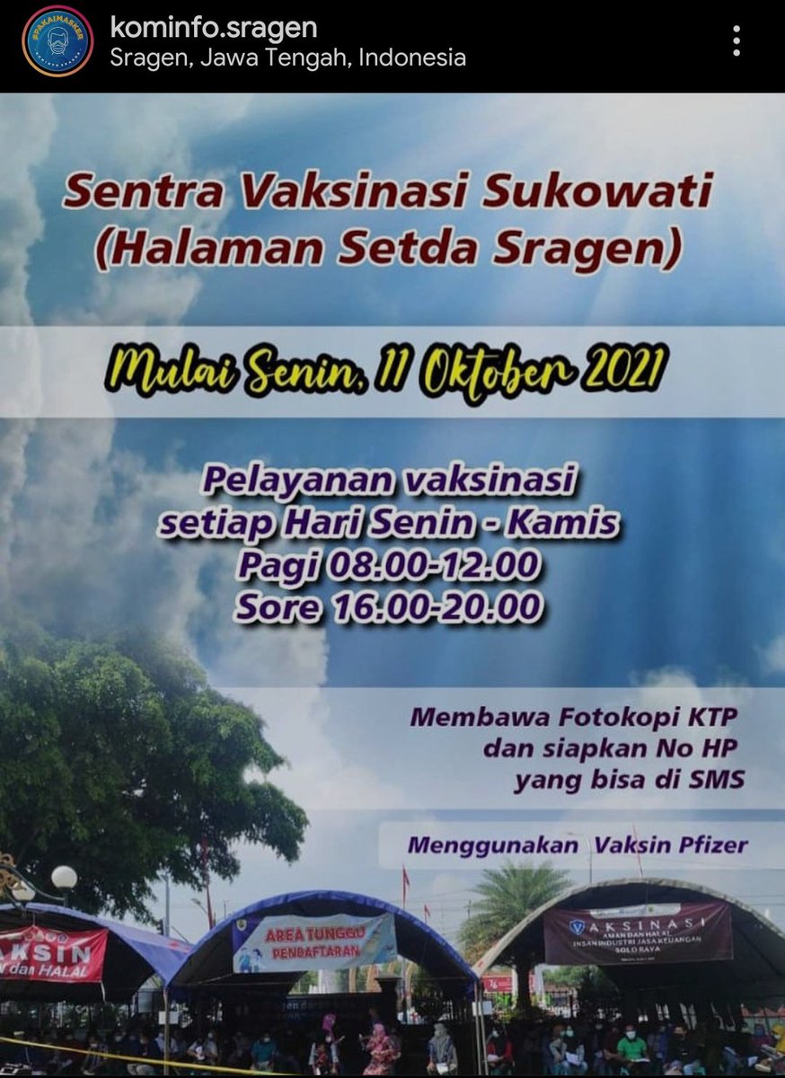 Yg belum vaksin monggo, vaksinnya Pfizer lho