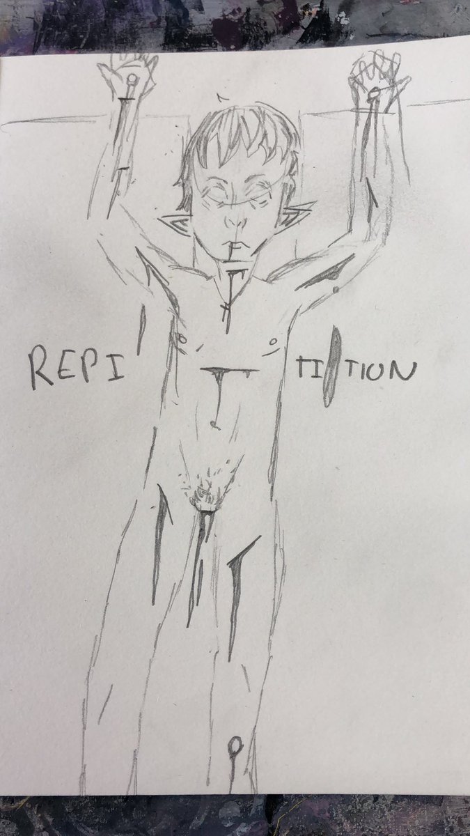 buttercupbonzo's tweet photo. Repetition
( I know I spelled it wrong I’m dumb)
#doodle #journalwork #pencil #drawing #art #artistsontwitter #artist https://t.co/IAEK7C5Yjp