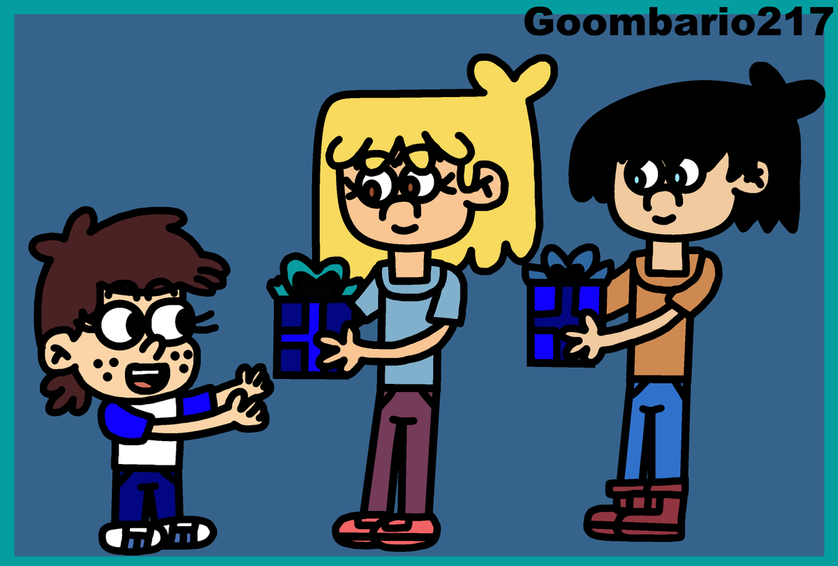 goombario217's tweet photo. Lamec y Liliana felicitando a su prima Maddie por su cumpleaños #TheLoudHouse #Nickelodeon #LamecLoud #LilianaLoud #Loud_house #digitalart #The_loud_house #TLH #theloudhousefanarts #Fanart #MaddieLoud #simuna https://t.co/SJhcFph5Vy