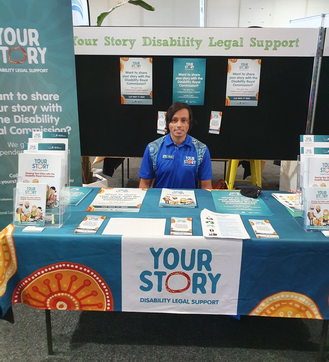 We're out and about this week - to help people tell their story to the #DisabilityRoyalCommission.  

At the weekend, our Your Story lawyer Hiran attended the Kids & Youth #Disability Expo.

On Thursday he's at the Disability, Ageing & Lifestyle Expo at the #Adelaide Showgrounds.