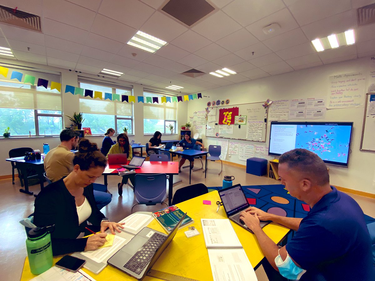 serzinclioglu's tweet photo. Day 38: Divide and conquer! Our third grade team is unpacking their upcoming #readersworkshop unit. They each become a “bend expert” and then tour their team through the teaching &amp; learning highlights. #Collaboration #pdesrocks @TCRWP @SASchina @malihaiq5 @amyamyhoss @MjHibbeln https://t.co/NvAC1hSKfn