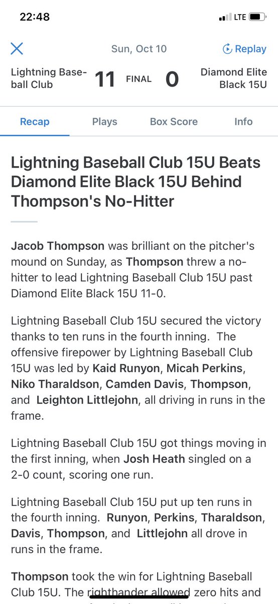 Lightning Baseball tweet media