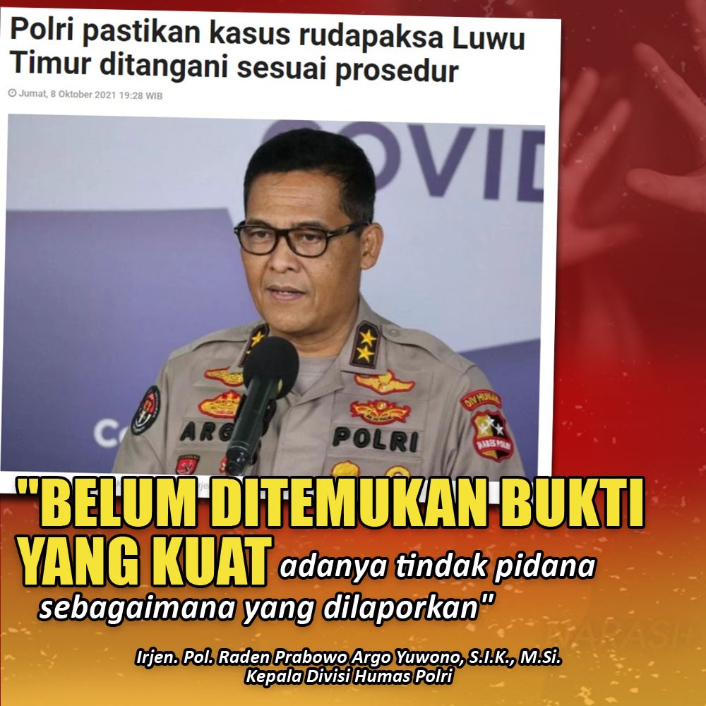 Humas_Respasbar's tweet photo. Setelah melakukan rangkaian prosedur hukum, bleum ditemukan bukti yang kuat adanya tindak pidana sebagaimana yang dilaporkan

https://t.co/keMUscBdsR

#PolriSesuaiProsedur
Pastikan Penanganan Luwu Timur https://t.co/NAzU8XLsEc