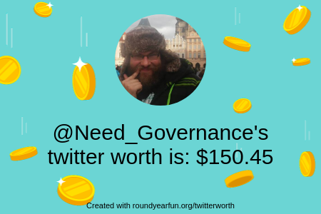 Need_Governance's tweet photo. My Twitter worth is: $150.45

Find yours with https://t.co/W7iFBr4vTH

⠀ https://t.co/hBr28MWrxN