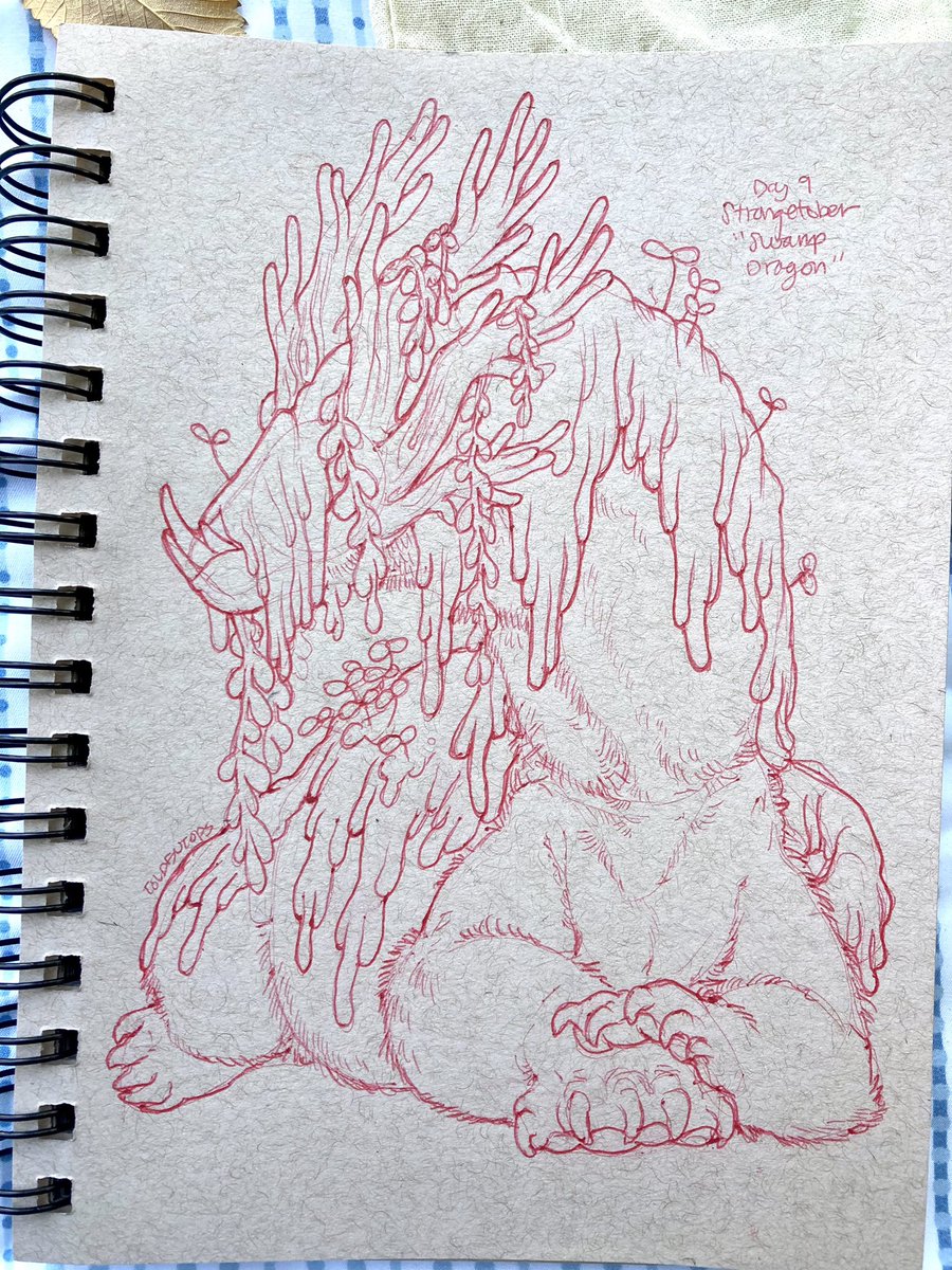 Forgot to upload yesterday's, here's day 9 "swamp dragon" and day 10 "barrow honk" for #strangetober !
Prompt list by @ArtByEmilyHare 