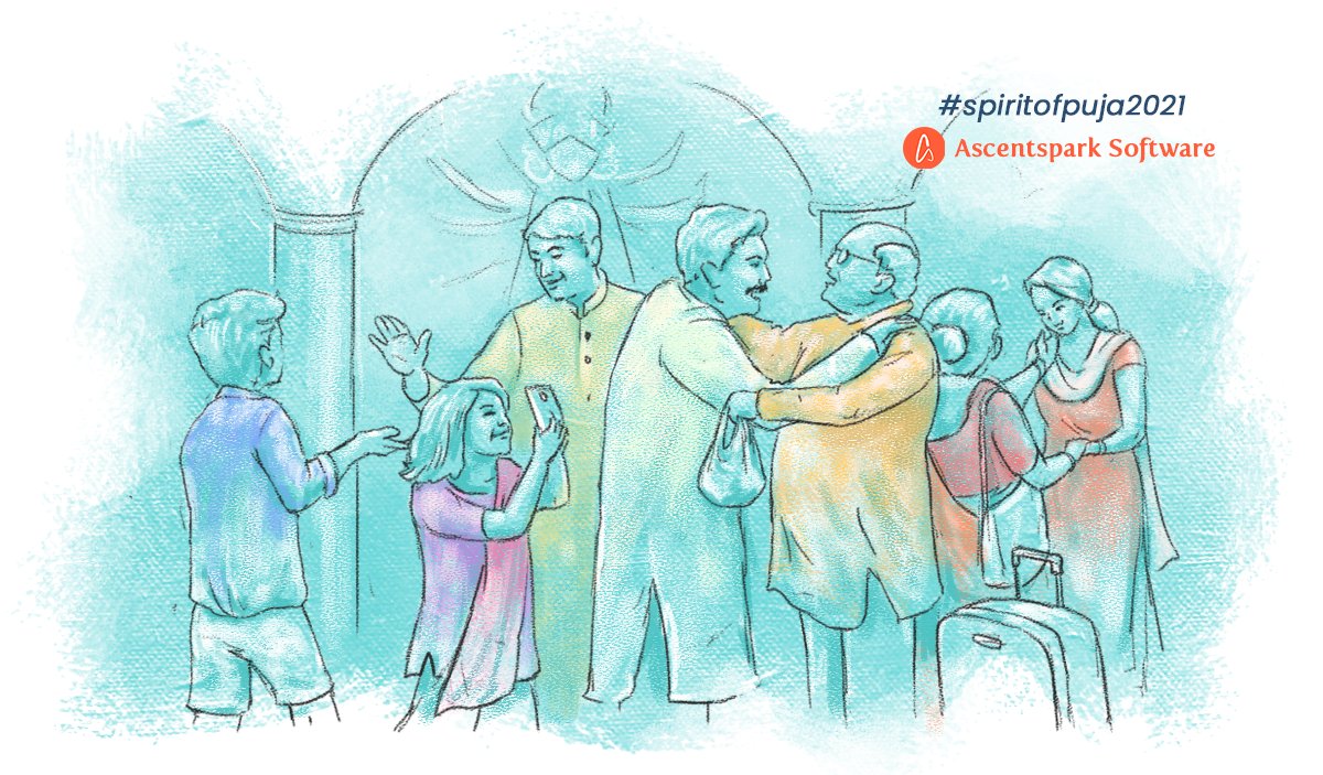 ascentspark's tweet photo. #durgapuja is about coming back to share time with friends and family. #digitalart by our #digitalartist in #spiritofpuja2021 series https://t.co/HZ4LSJIFDP