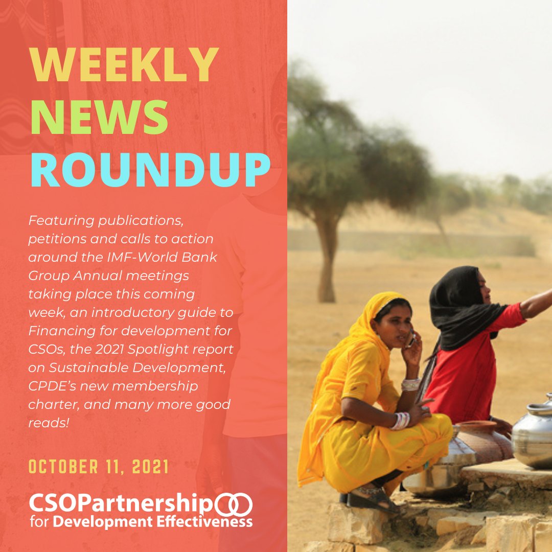 CSOPartnership_'s tweet image. 🌎📰 Your weekly #DevCoop #News is up!
EN bit.ly/3ByBxIA
SP bit.ly/3AsJaz1
FR bit.ly/3FxtZbF
#CPDE #CSOPartnership #CivilSociety #Development #SDGs #IMFWBG #FinancingForDevelopment #CivilSociety #TaxJustice 
@ituc @IbonInternatl @GA4TJ @ArabNGONetwork